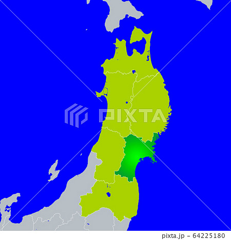 宮城県 日本列島 日本地図 日本の写真素材