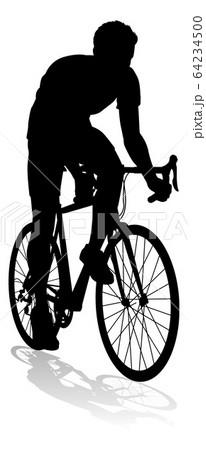 シルエット 自転車 乗り物 サイクリングのイラスト素材 Pixta