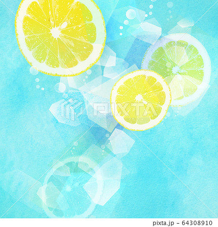レモン ジュース ソーダ レモンスカッシュのイラスト素材