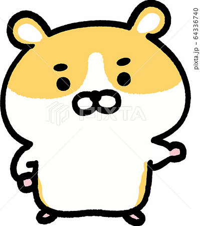 動物 ベクター ハムスター ゆるいのイラスト素材