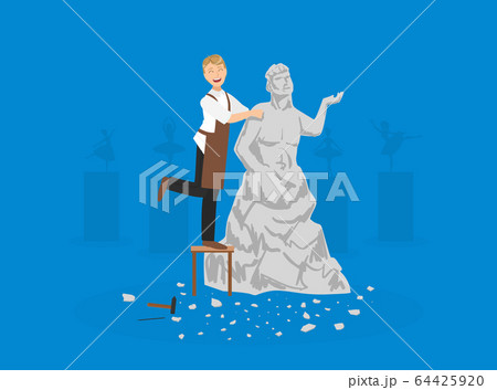 彫刻家のイラスト素材