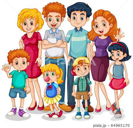 おじさん オジサン おばちゃん 親戚のイラスト素材