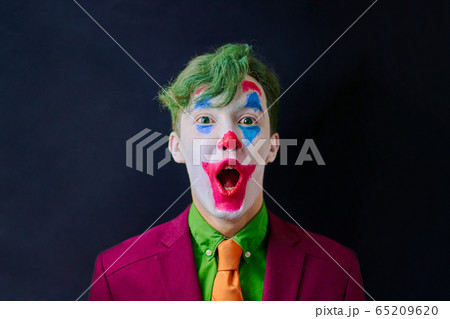 ピエロ クラウン ジョーカー 道化師の写真素材