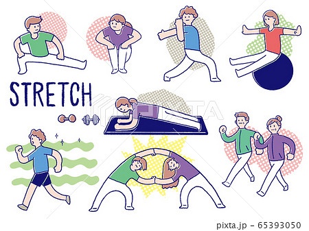 マット運動のイラスト素材 マット運動のイラスト素材
