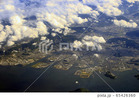 空撮 広島市 航空写真 広島の写真素材 - PIXTA