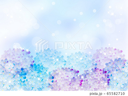 あじさい 花 水彩 壁紙のイラスト素材