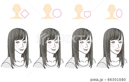 ヘアスタイルのイラスト素材