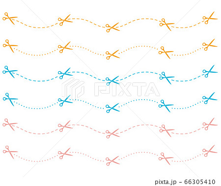 切取線のイラスト素材