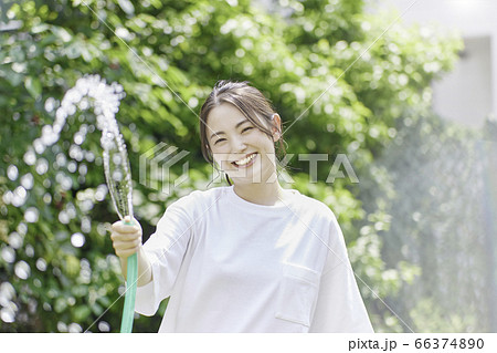 水撒きホースの写真素材