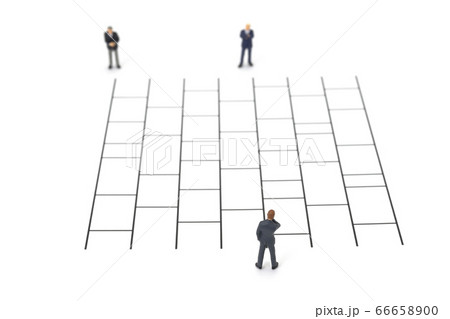 あみだくじの写真素材