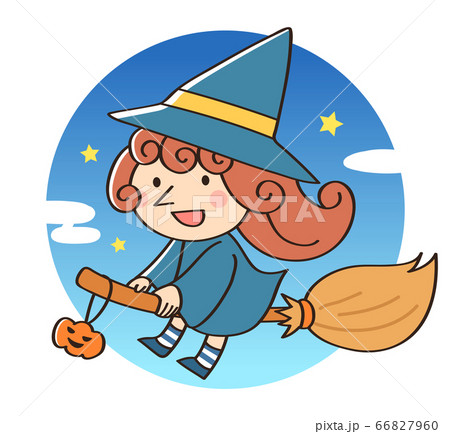 ハロウィンの魔女のイラスト素材集 ピクスタ