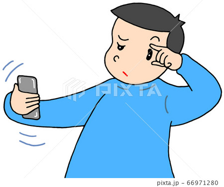 スマホ老眼のイラスト素材