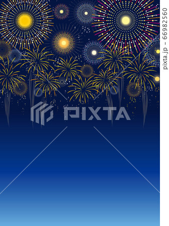 打ち上げ花火 花火 打ち上げ イラストの写真素材