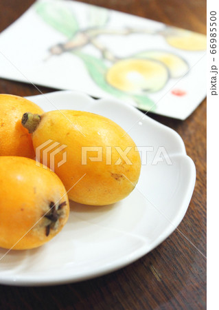 絵手紙 フルーツ 果物の写真素材