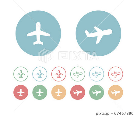 飛行機 旅客機 シルエット 航空機のイラスト素材