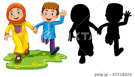 赤ちゃん シルエット 座る イラストのイラスト素材