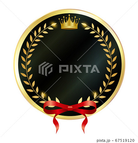 王冠　リボン　金　アイコン