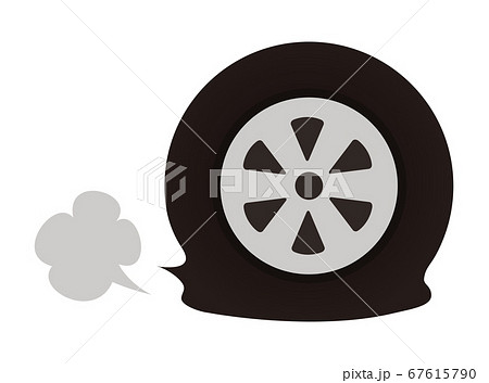 パンク 自動車 車 乗用車のイラスト素材 パンク 自動車 車 乗用車のイラスト素材