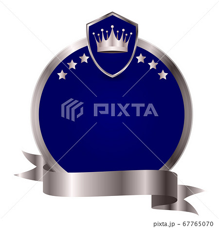 エンブレム　王冠　リボン　アイコン