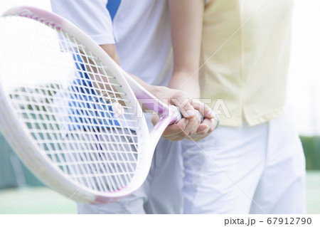 テニスコーチの写真素材