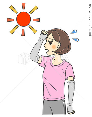 太陽 暑いのイラスト素材