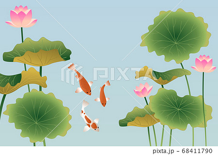 蓮の葉のイラスト素材 蓮の葉のイラスト素材