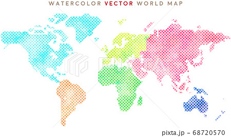 ベクター 世界地図 地図 手書きのイラスト素材