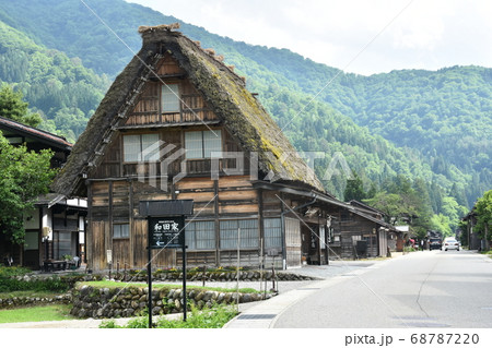 合掌造り 白川郷 長野県 集落の写真素材