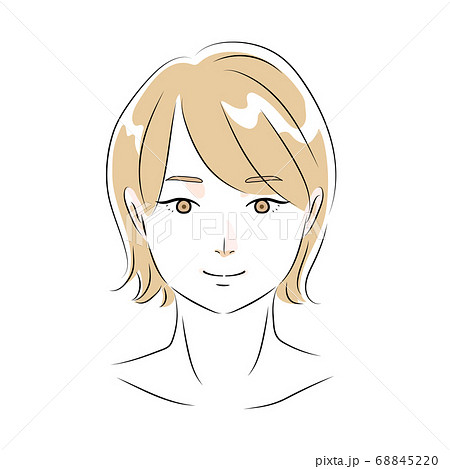 外ハネのイラスト素材