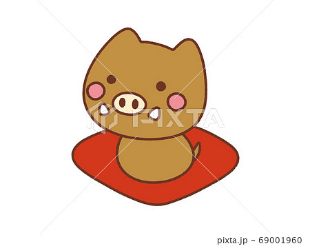 座布団 かわいいのイラスト素材