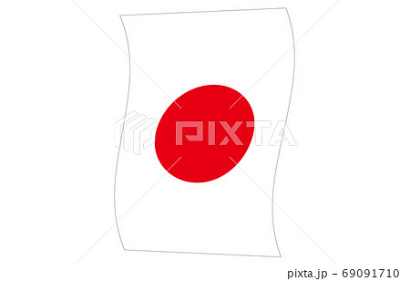 日本の国旗のイラスト素材
