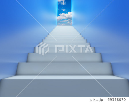 かいだん 階段 立体 ３ｄのイラスト素材