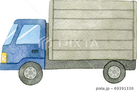 運送トラック トラック 運輸 手書きのイラスト素材