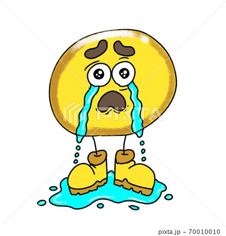 泣く キャラクターの写真素材