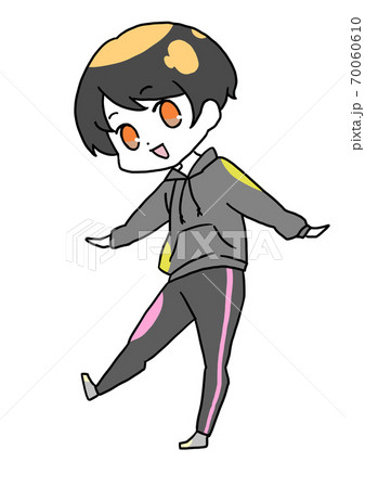 色黒 男子のイラスト素材