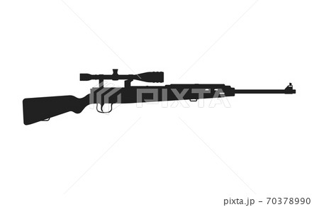 ショットガン 銃 ライフル シルエットのイラスト素材