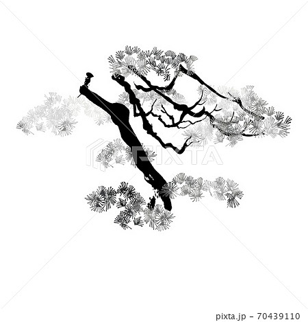 白黒 風景 イラスト 黒色のイラスト素材