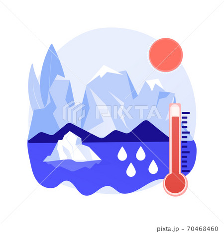 ベクトル 氷河 氷 溶けるのイラスト素材