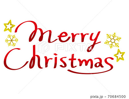 メリークリスマス クリスマス 文字 ロゴの写真素材