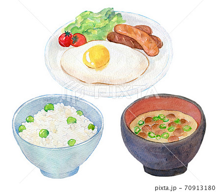 朝食イメージのイラスト素材