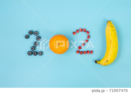 バナナ数字の写真素材