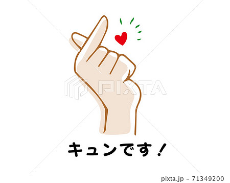手 ハート 指 ボディパーツ 愛の写真素材