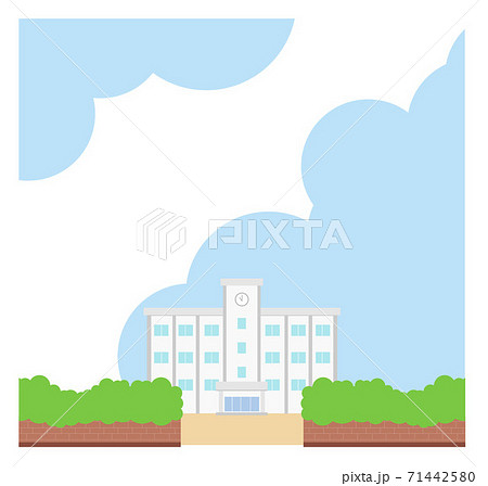 学校 建物 施設 アイコン 建築物 小学校のイラスト素材