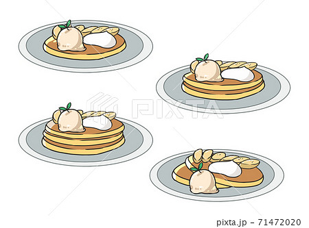 パンケーキ ホットケーキのイラスト素材集 ピクスタ