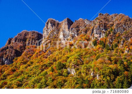 群馬県】紅葉する妙義山・妙義山パノラマパークから撮影〈上毛三山〉の