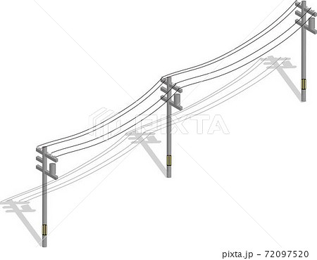 電信柱のイラスト素材