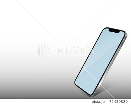 スマホ 携帯電話 スマートフォン 斜め モバイル機器の写真素材