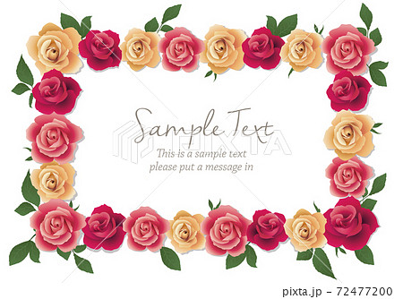 薔薇 花 フレーム 枠のイラスト素材 薔薇 花 フレーム 枠のイラスト素材