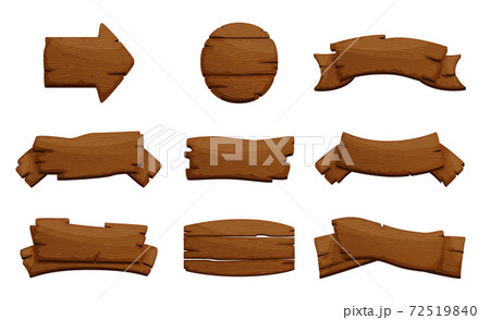 ベクター 木 木製 看板のイラスト素材