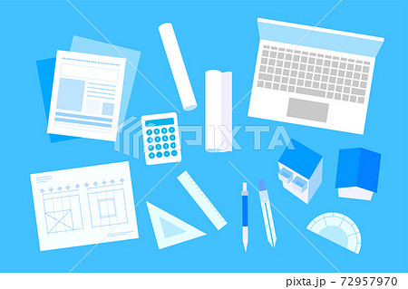 設計図のイラスト素材